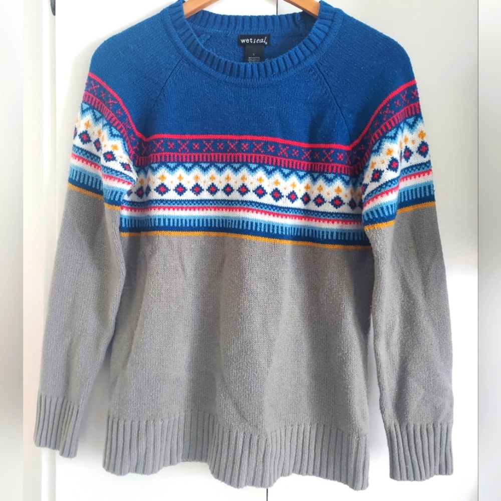 Y2K Crewneck Knit Sweater